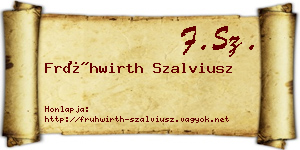Frühwirth Szalviusz névjegykártya